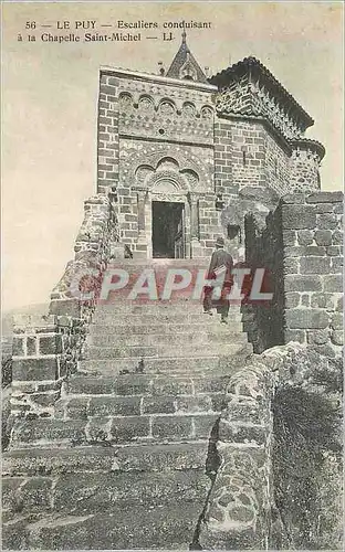 Cartes postales Le Puy Escaliers Conduisant a la Chapelle Saint Michel