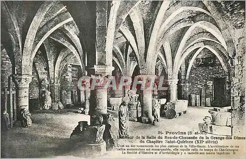 Cartes postales Provins (S et M) Interieur de la Salle du Rez de Chaussee de la Grange des Dimes du Chapitre Sai