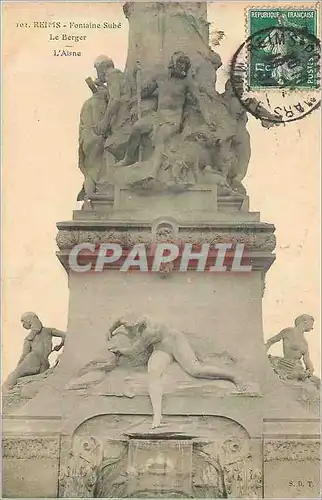 Cartes postales Reims Fontaine Sube Le Berger L'Aisne