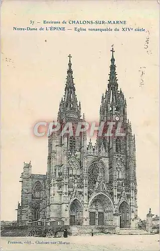 Ansichtskarte AK Environs de Chalons sur Marne Notre Dame de L'Epine Eglise Remarquable du XIVe Siecle