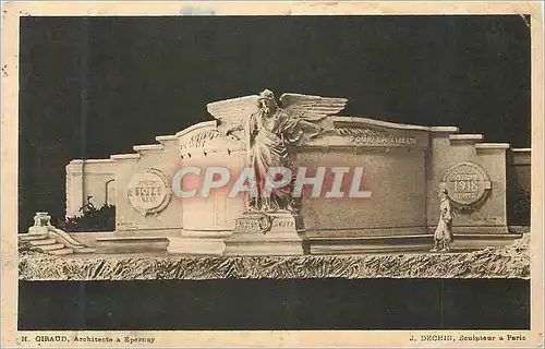Cartes postales Giraud Architecte a Epernay Le monument commemoratif Militaria