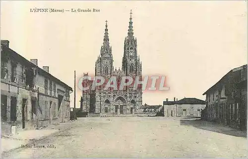 Cartes postales L'Epine (Marne) La Grande Rue