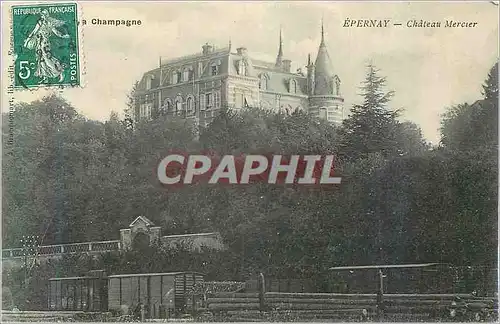 Cartes postales Epernay Chateau Mercier Train