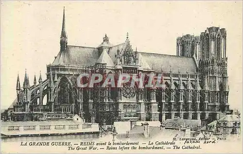 Cartes postales Reims avant Le Bombardement La Cathedrale La Grande Guerre