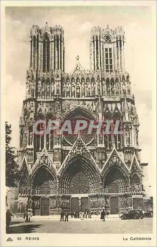 Cartes postales Reims La Cathedrale
