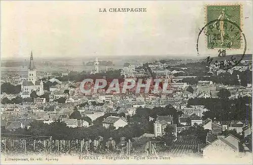 Cartes postales Epernay Vue Generale Eglise Notre Dame