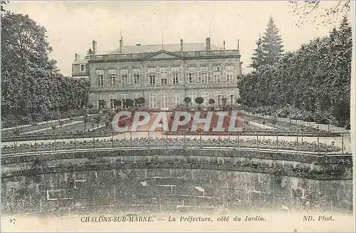 Cartes postales Chalons sur Marne La Prefecture Cote du Jardin