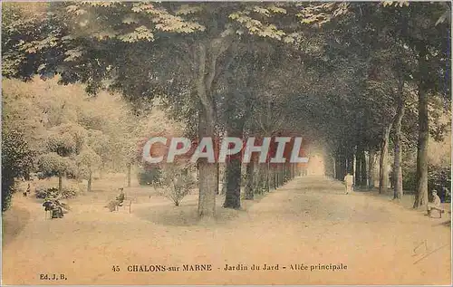 Cartes postales Chalons sur Marne Jardin du Jard Allee Principale