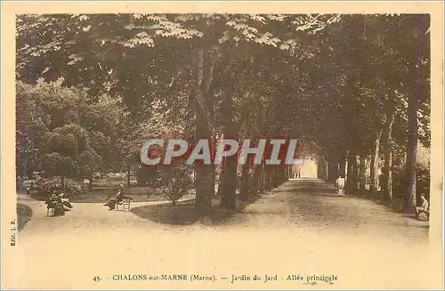 Cartes postales Chalons sur Marne (Marne) Jardin du Jard Allee Principale