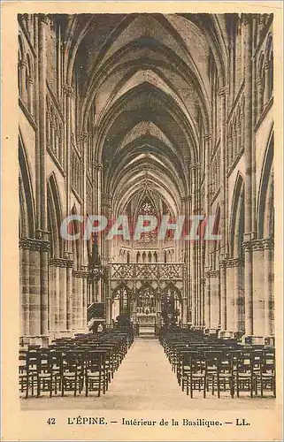 Cartes postales L'Epine Interieur de la Basilique