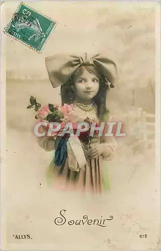 Cartes postales Souvenir Enfant Alsace Lorraine