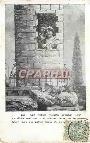 Cartes postales Lui Oh Restons Ensemble Jusqu'au Jour Ma Divine Maitresse