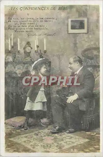 Cartes postales Les Confidences de Bebe Enfant Grand Pere