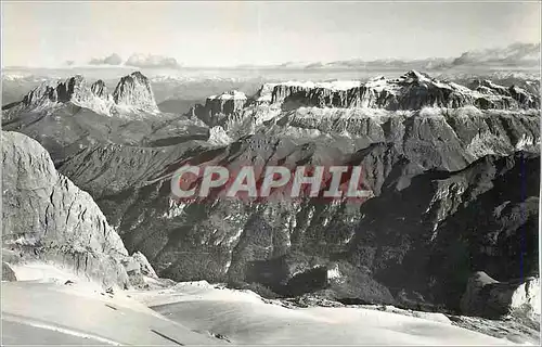 Ansichtskarte AK Panorama dalla Marmolada Sassolungo m 3178 Sella 3152