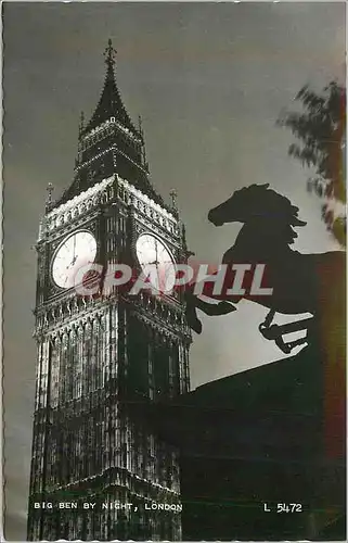 Moderne Karte Big Ben Westminster London Cheval