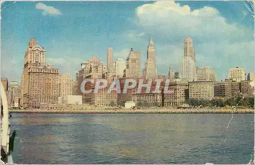 Cartes postales moderne New York City Manhattan Skyline as Seen From Statue of Liberty Boat