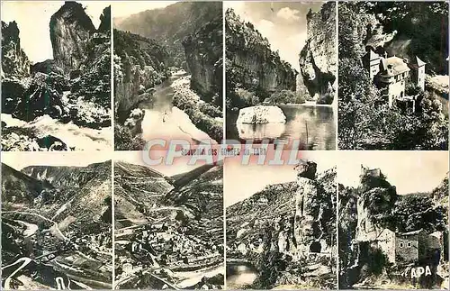 Cartes postales moderne En parcourant les Gorges du Tarn Chaos du pas de Souci Les Detroits Chateau de la Caze