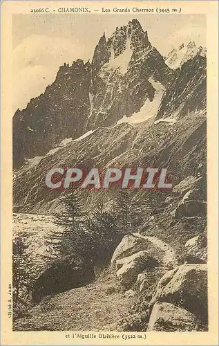 Cartes postales Chamonix Les Grands Charmoz (3445 m)