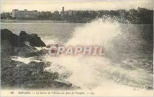 Cartes postales Dinard la Greve de L'Ecluse un Jour de Tempete