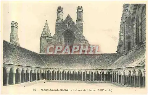 Cartes postales Mont Saint Michel la Cour du Cloitre (XIIIe Siecle)