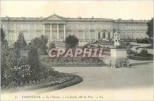 Cartes postales Compiegne Le Chateau La Facade Cote du Parc