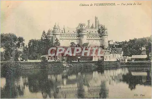 Cartes postales Chateau de Pierrefonds Vue Prise du Lac