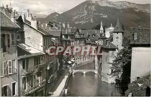 Moderne Karte Annecy Cannaux et Vieux Quartierds Le Mont Veyrier