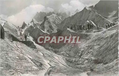 Moderne Karte Chamonix Mont Blanc Traversee de la Mer de Glace Alpinisme