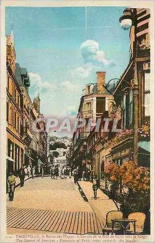 Cartes postales Trouville La Reine des Plages L'Entree de la Rue de Paris vers La Plage