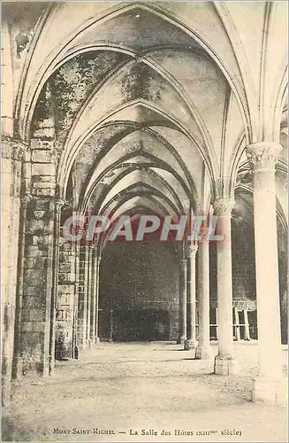 Cartes postales Mont Saint Michel La Salle des Hotes (XIIIme Siecle)