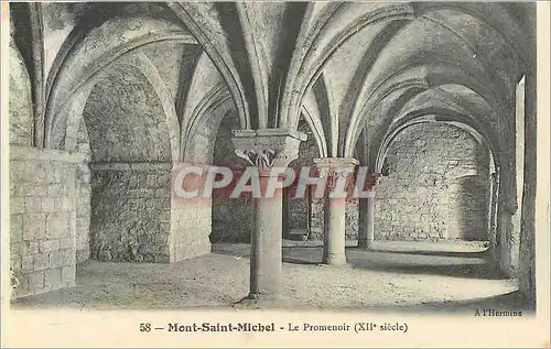 Cartes postales Mont Saint Michel Le promenoir (XIIe Siecle)