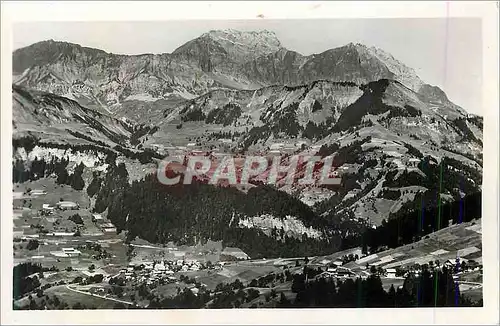 Cartes postales moderne Savoie Notre Dame de Bellecombe (1134 m) et la Chaine de L'Etale