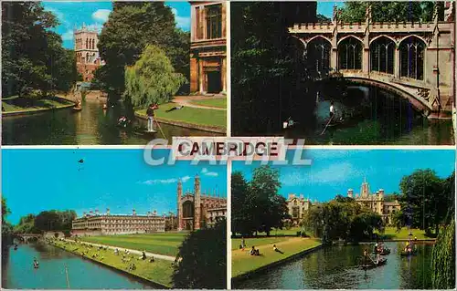 Cartes postales moderne Cambridge River Cam and the Backs King's Clare Colleges Bridge of Sighs St John's College