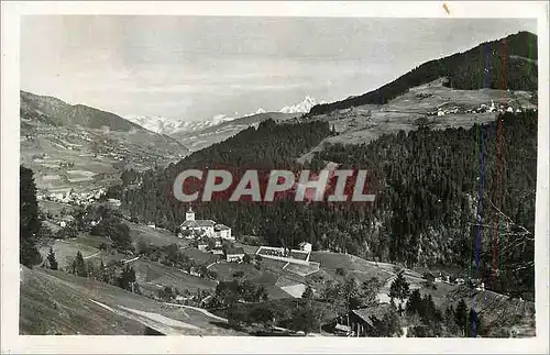 Cartes postales moderne Savoie Panorama sur Flemet Saint Nicolas et Notre Dame de Bellecombe au Fond Chaine du Mont Blan