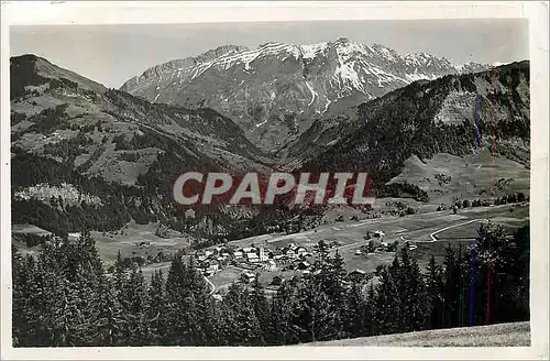Cartes postales moderne Savoie Notre Dame de Bellecombe (1134 m) et la Chaine des Aravis