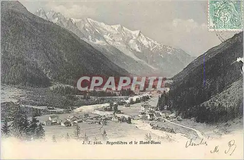 Cartes postales Argentieres et le Mont Blanc