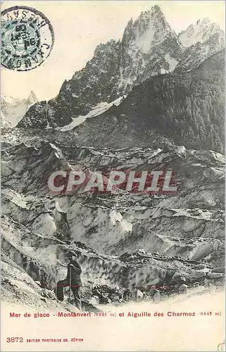 Cartes postales Mer de Glace Montanvert et Aiguille des Charmoz Alpinisme