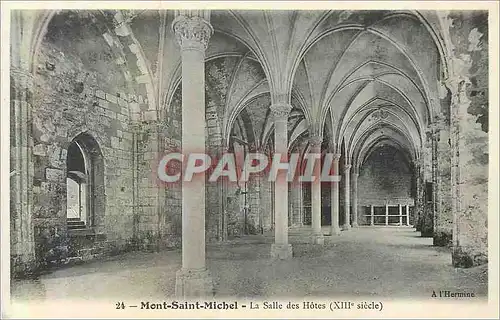 Ansichtskarte AK Mont Saint Michel La Salle des Hotes (XIIIe Siecle)