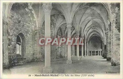 Cartes postales Mont Saint Michel La Salle des Hotes (XIIIe Siecle)