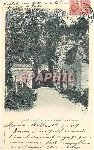 Cartes postales Coucy le Chateau Entree du Chateau