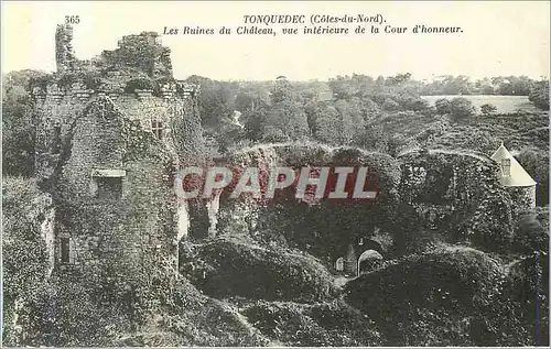 Ansichtskarte AK Tonquedec (Cotes du Nord) Les Ruines du Chateau vue Interieure de la Cour d'Honneur