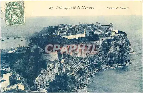 Cartes postales Principaute de Monaco Rocher de Monaco