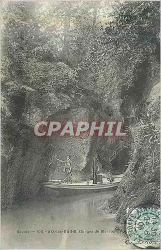 Cartes postales Savoie Aix Les Bains Gorges de Sierroz Bateau