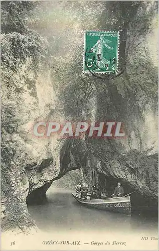 Cartes postales Gresy sur Aix Gorges du Sierroz Bateau