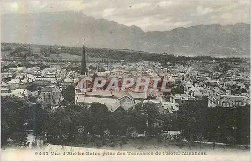 Cartes postales Vue d'Aix les Bains Prise des Terrasses de l'Hotel Mirabeau