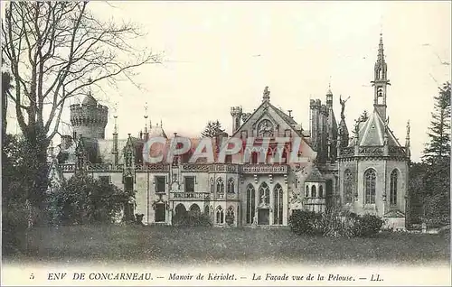 Cartes postales Env de Concarneau Manoir de Keriolet La Facade Vue de la Pelouse