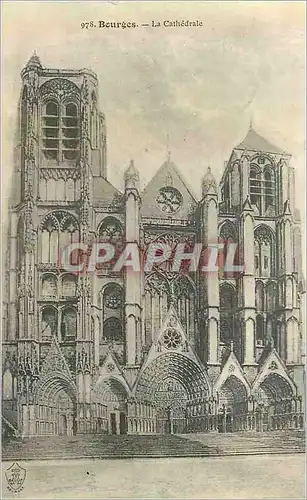Cartes postales Bourges la Cathedrale