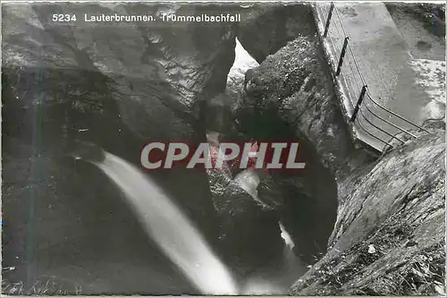 Moderne Karte Lauterbrunnen Trummelbachfall