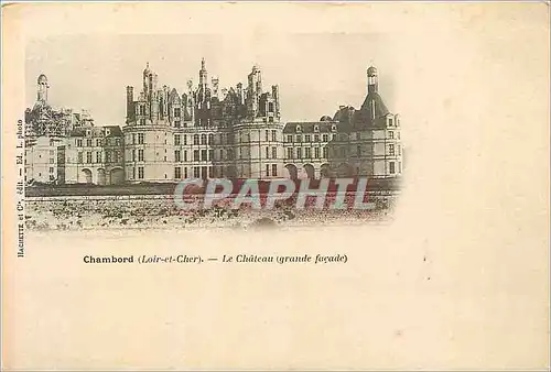 Ansichtskarte AK Chambord (Loir et Cher) Le Chateau (Grande Facade)
