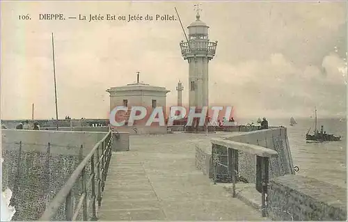 Cartes postales Dieppe La Jetee Est ou Jetee du Pollet Phare